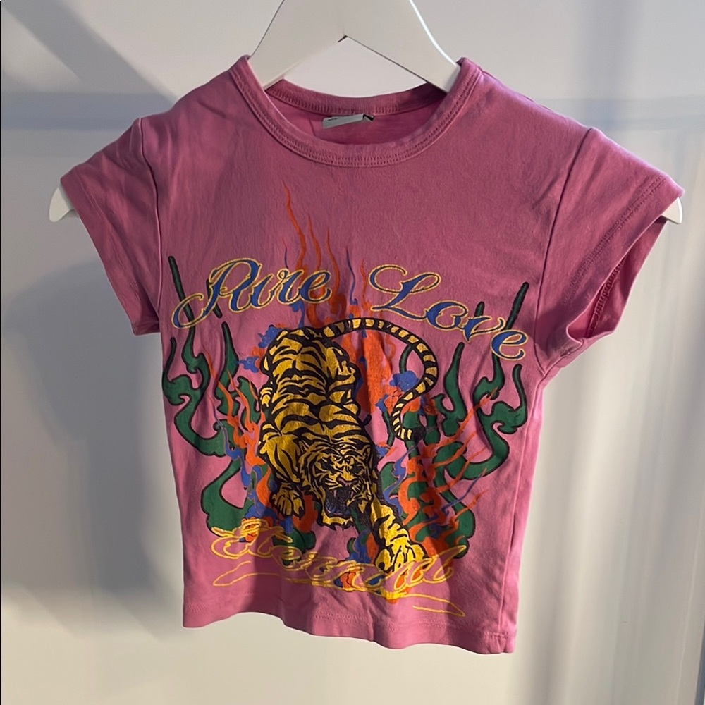 Urban Outfitters Tiger Pink Graphic Tee